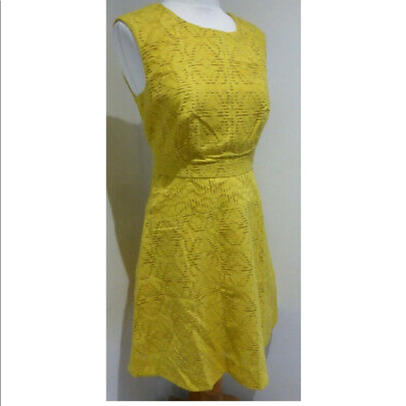 Yellow Jcrew Textured Eyelet Dress - Picture 3 of 3